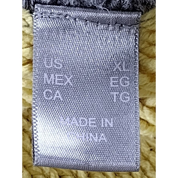 Liz Claiborne Sweatshirt Hoodie Womens XL Yellow Heavyweight Hooded Pullover - Picture 5 of 7